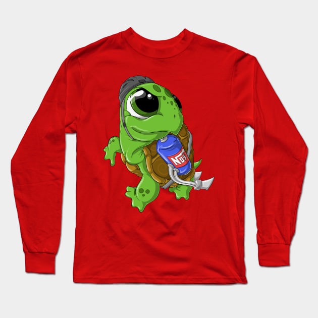 Turbo Turtle Long Sleeve T-Shirt by GCS Designs